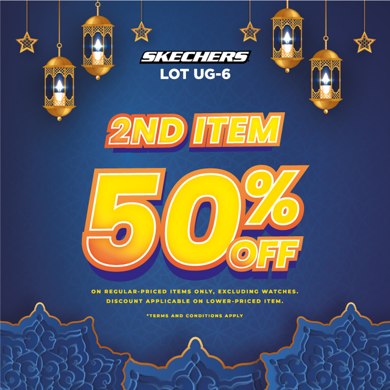 Skechers Promo 2nd items 50% Off