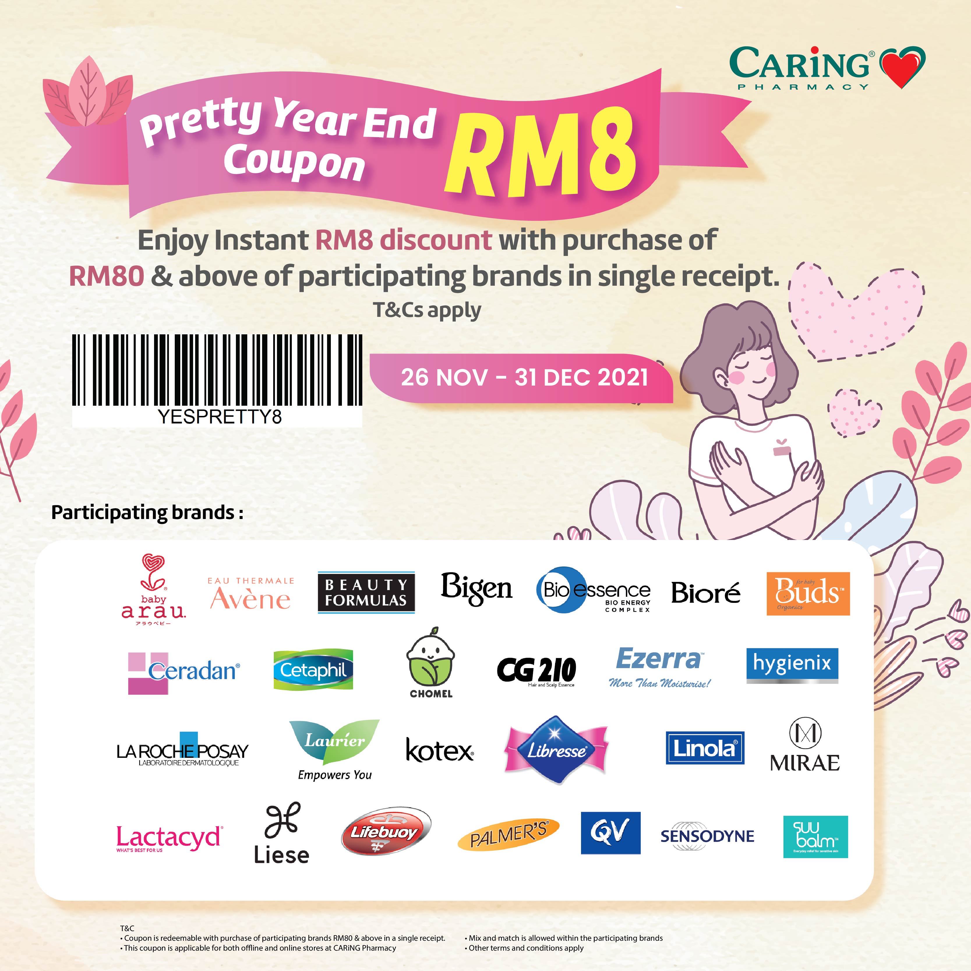 PRETTY YEAR END COUPON RM8